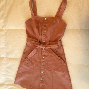 Allegra K Pink Denim Dress with bow